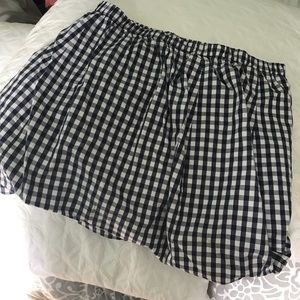 Gingham JCREW puff skirt
